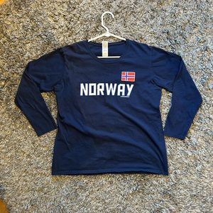 MENS Norway long sleeve t shirt navy blue